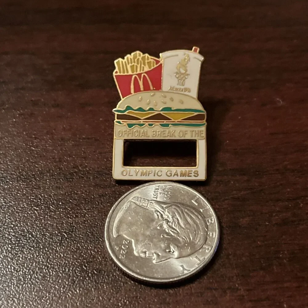 McDonald’s 1996 Atlanta‎ Official Break Of The Olympics Employee Lapel Hat Pin